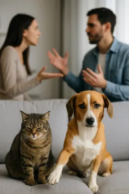 Valérie Guillet accompagne l’anxiété de séparation chez chiens et chats à Rouen, grâce à la constellation animale intuitive.