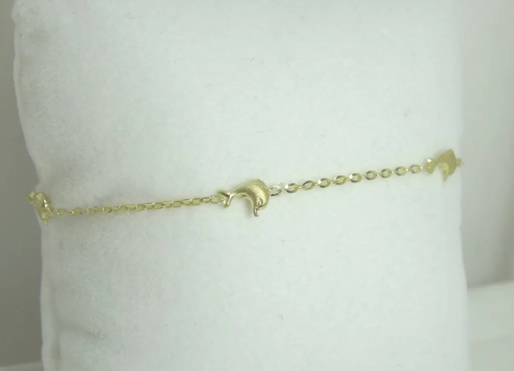 bracelet pour enfant dauphin or j 