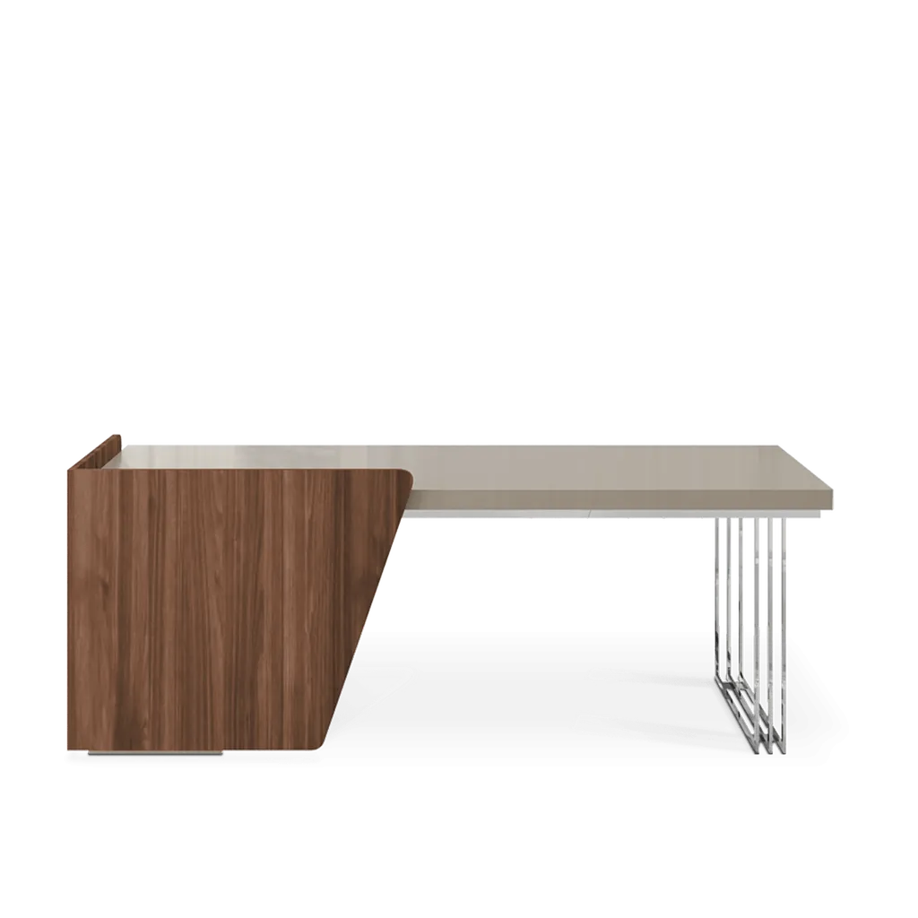 Bureau de travail en noyer et laque brillante avec tiroirs Hyères près de La valette