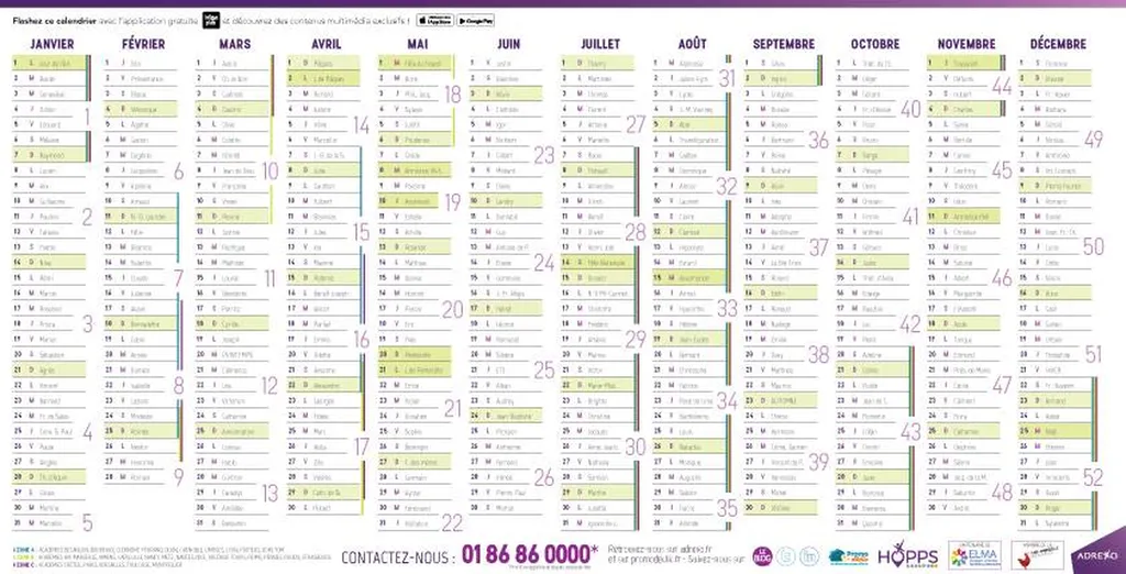 Calendrier réalisé pour Adrexo à Aix en Provence