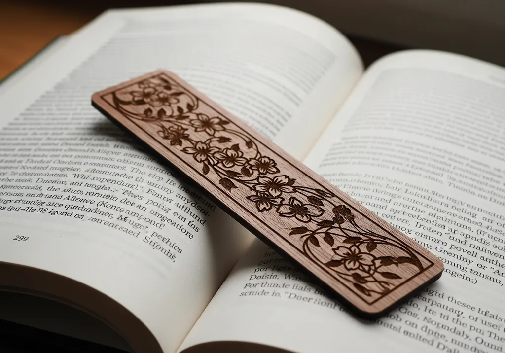 Marques-pages en bois gravés personnalisés élégants durables créations artisanales disponibles près de Montpellier Palavas-les-Flots Hérault