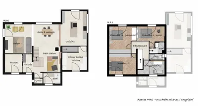 architecte d' intérieur pour rénover et décorer une villa sur region d' Aix-En-Provence plan d'implantation archi