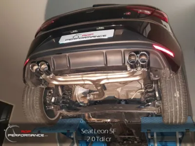 Echappement sport inox quatre sorties Seat leon Fr