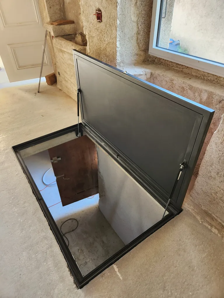 Trappe Manuelle sur mesure prête à carreler avec vérins gaz sur mesure