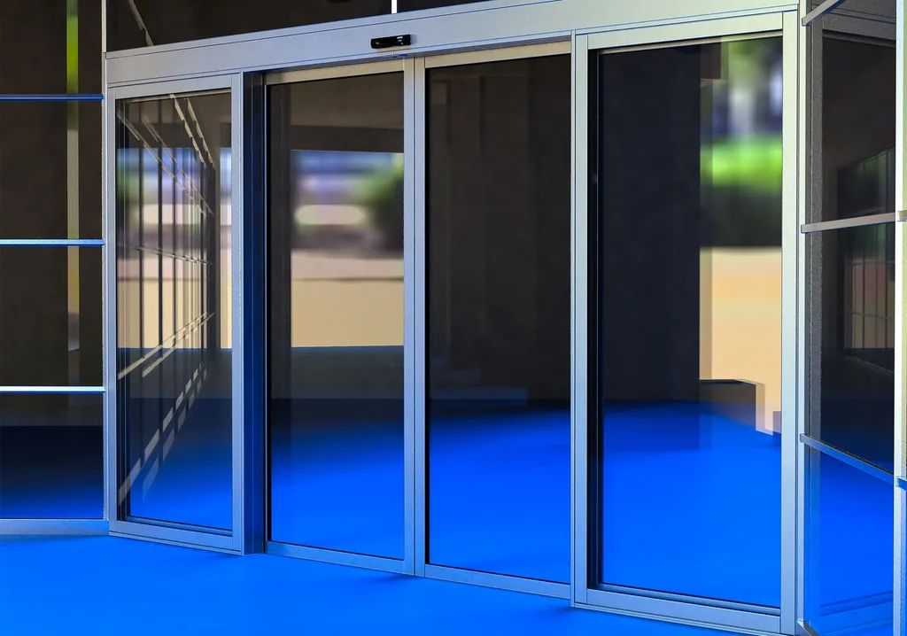 Porte automatique piétonne FAAC pour professionnels et commerces