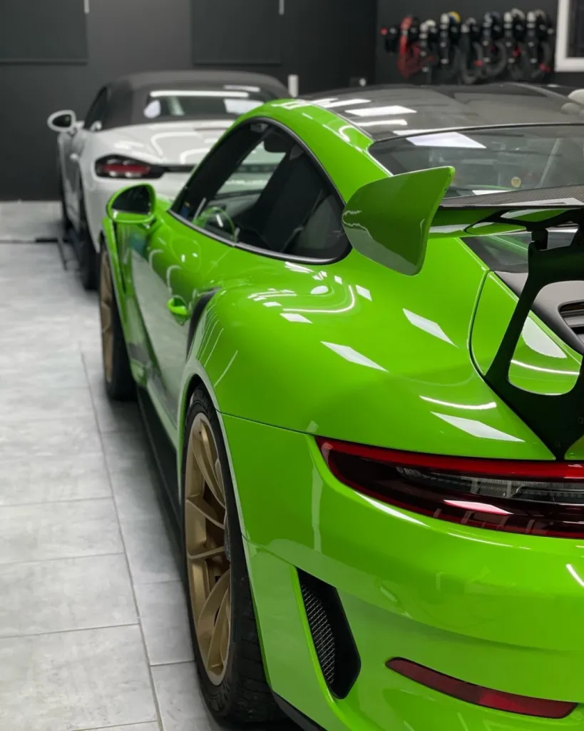 Protection Xpel bloc avant Porsche GT3RS à Nice Côte d’Azur.