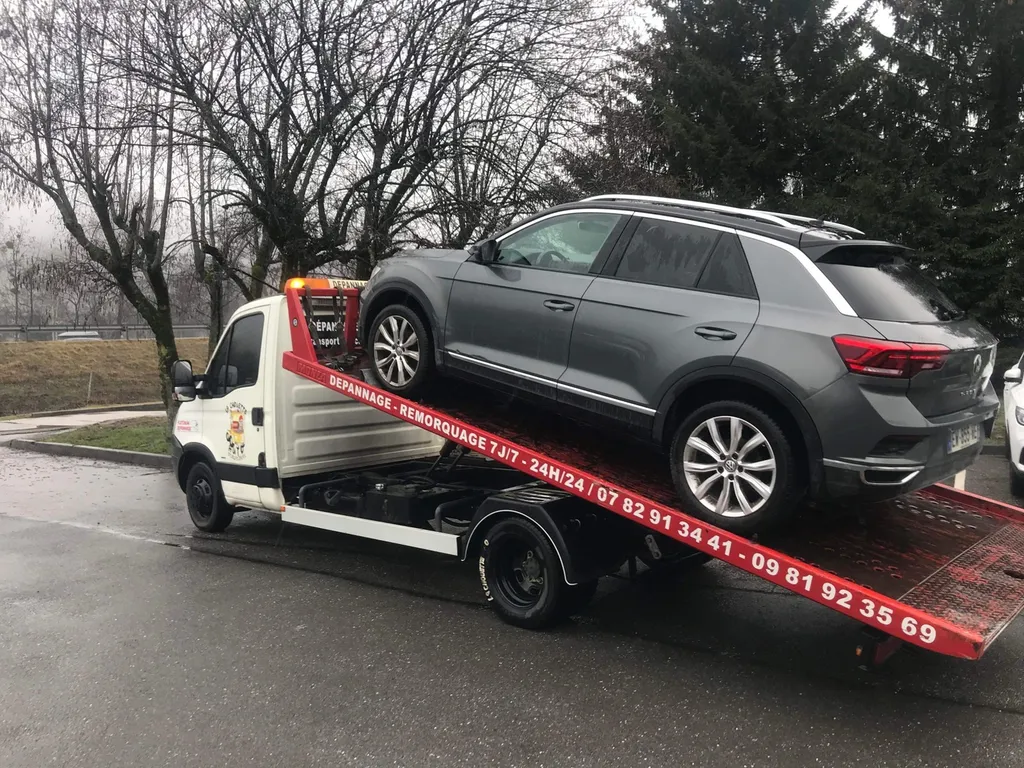 DÉPANNAGE ET REMORQUAGE DE CE VÉHICULE VOLKSWANGEN T-ROC DE LA SAVOIE VERS MARSEILLE