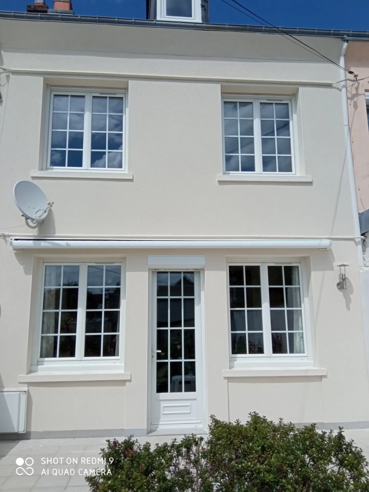 Entreprise de ravalement de façade par enduit projeté fibré maison individuelle secteur Le Havre, Sanvic 76620