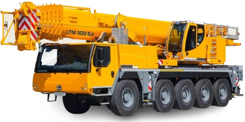 Location longue durée Liebherr LTM 1100 en Seine-Saint-Denis : structure scénique événementielle