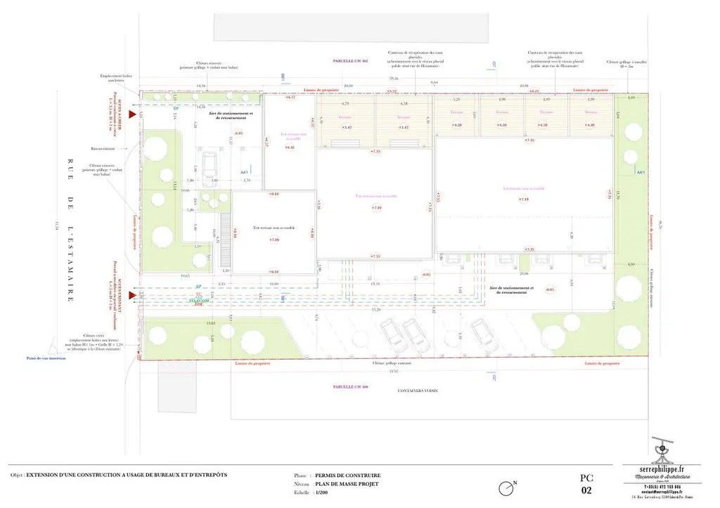 Conception d'une extension d'un immeuble de bureaux et d'entrepôts à Salon de Provence