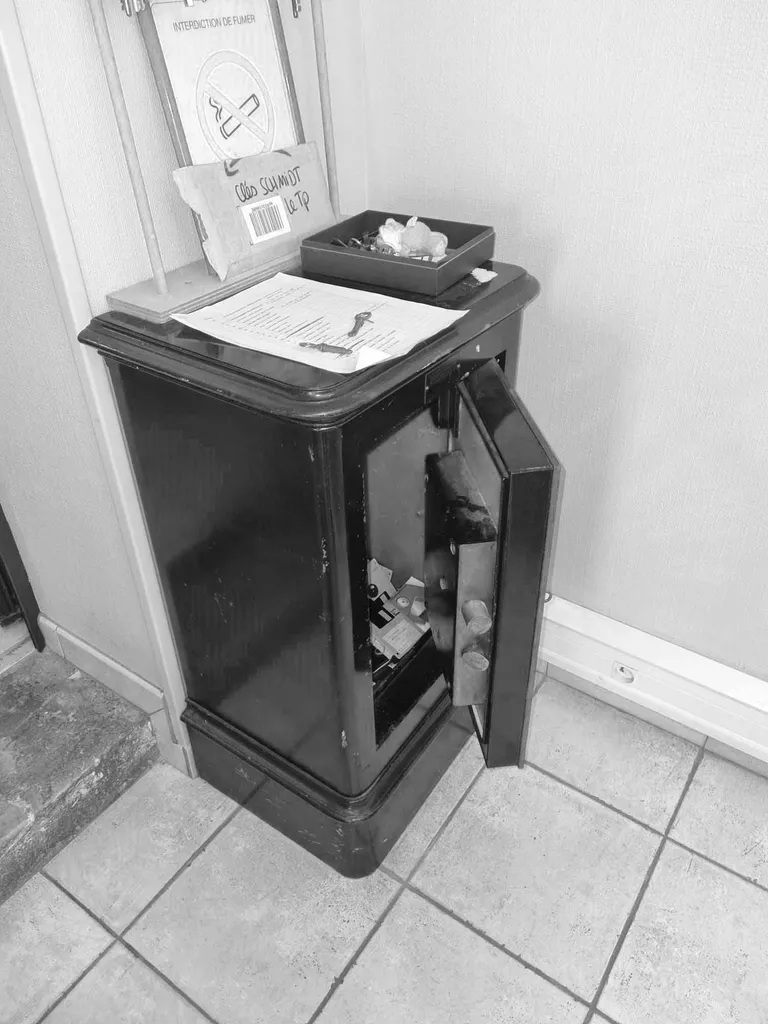 coffre-fort venant d'être ouvert à Anuche par notre technicien serrurier