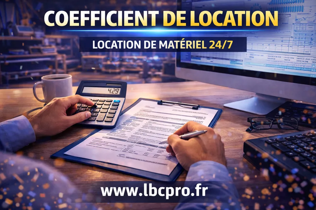 Quel est le coefficient de location du matériel chez lbc pro events ?