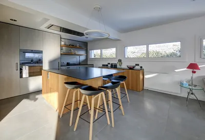 Espace de vie d'une maison de famille dans les Yvelines