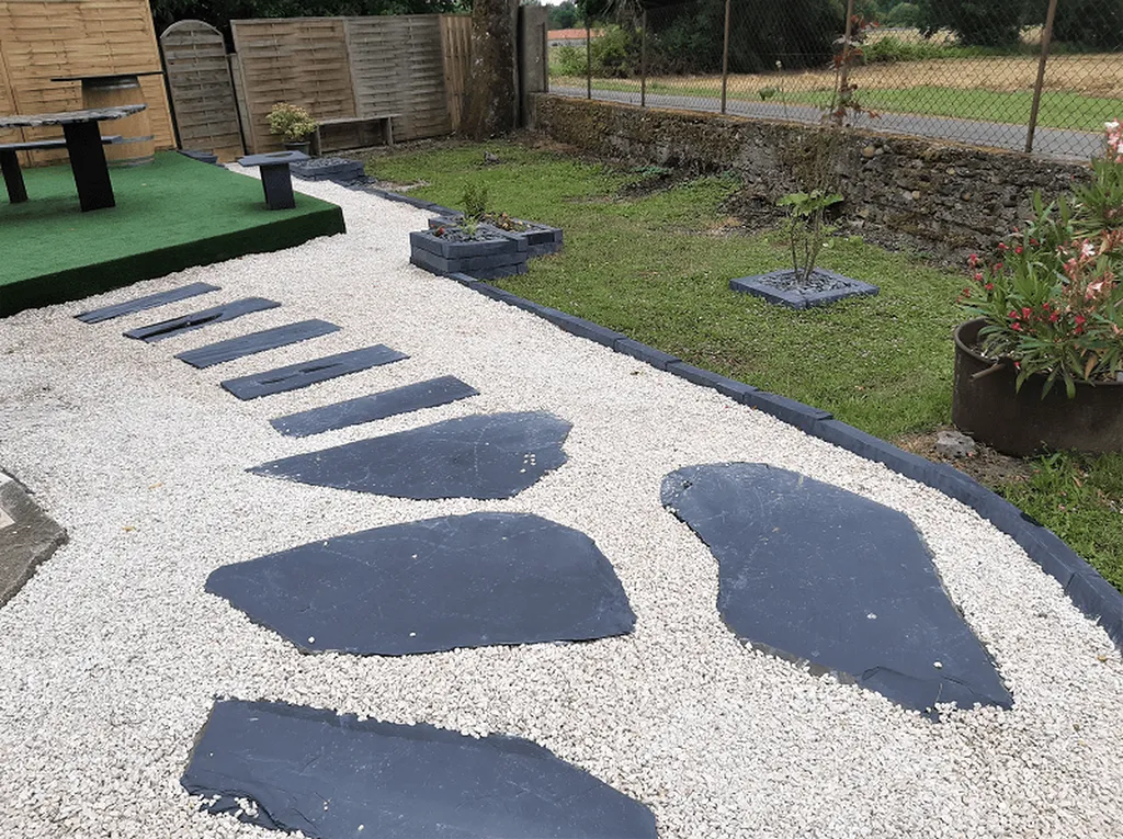 PAS JAPONAIS ARDOISE EBANO ET ALEATOIRE