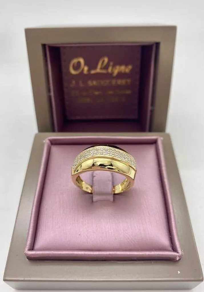 Bague pavage diamants or 750/1000ème occasion Or Ligne La Teste Bassin d'Arcachon