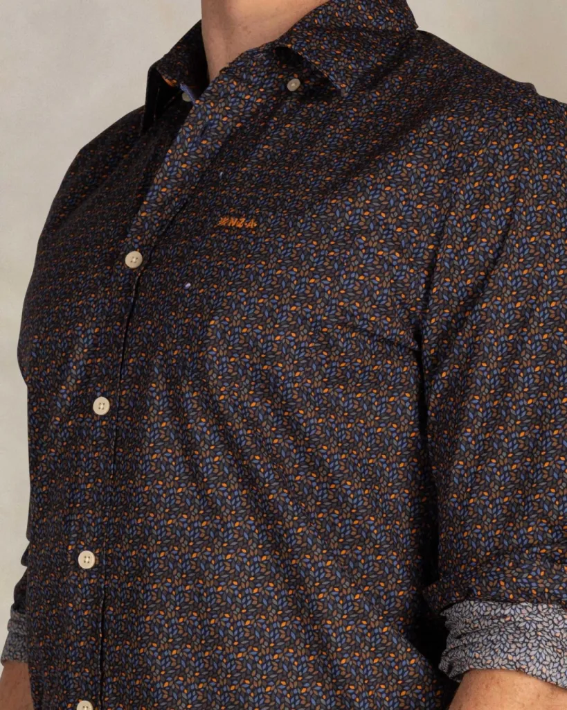 Chemise en coton stretch wit