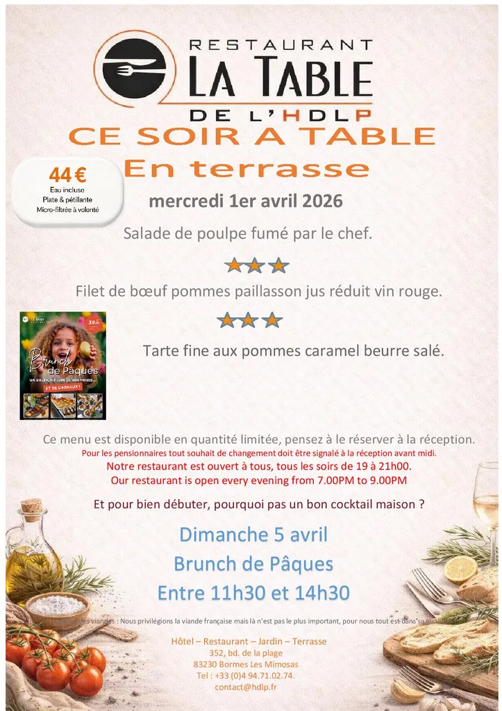 Menu du jour