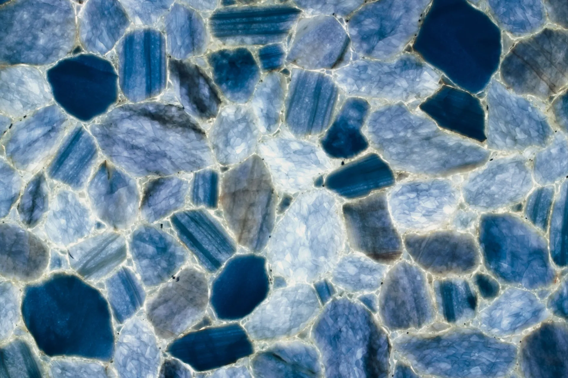 Ice Bleu Calcite rétroéclairé