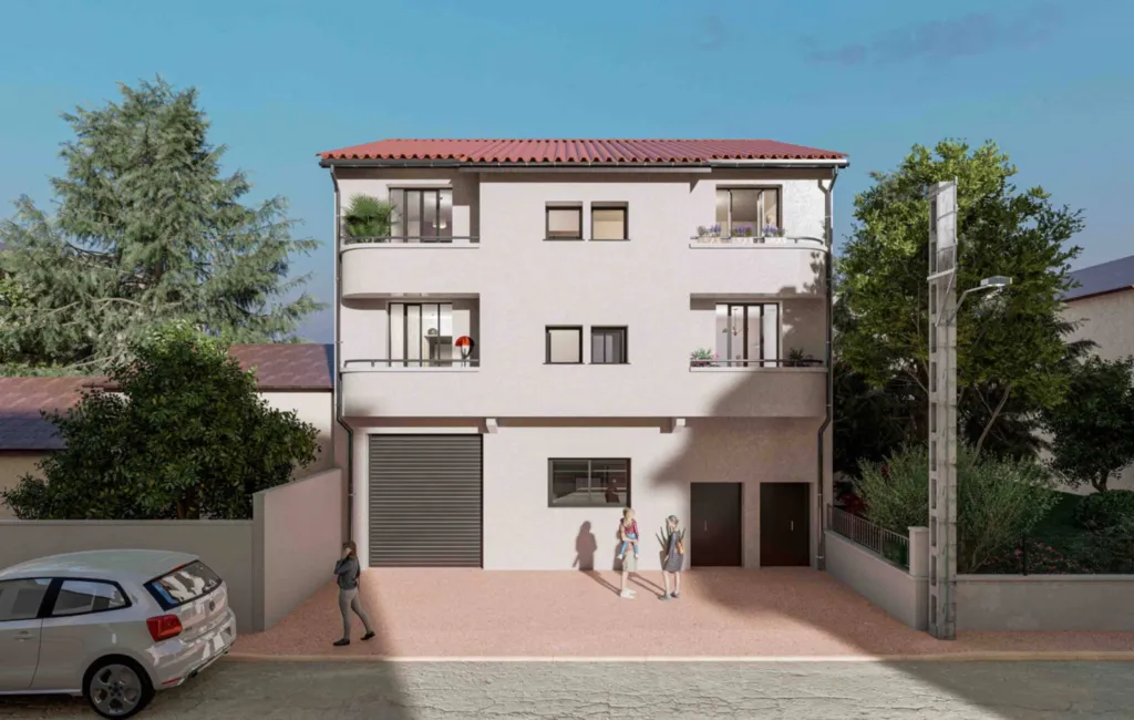 immeuble réhabilité situé à Vénissieux limite Lyon 8ème