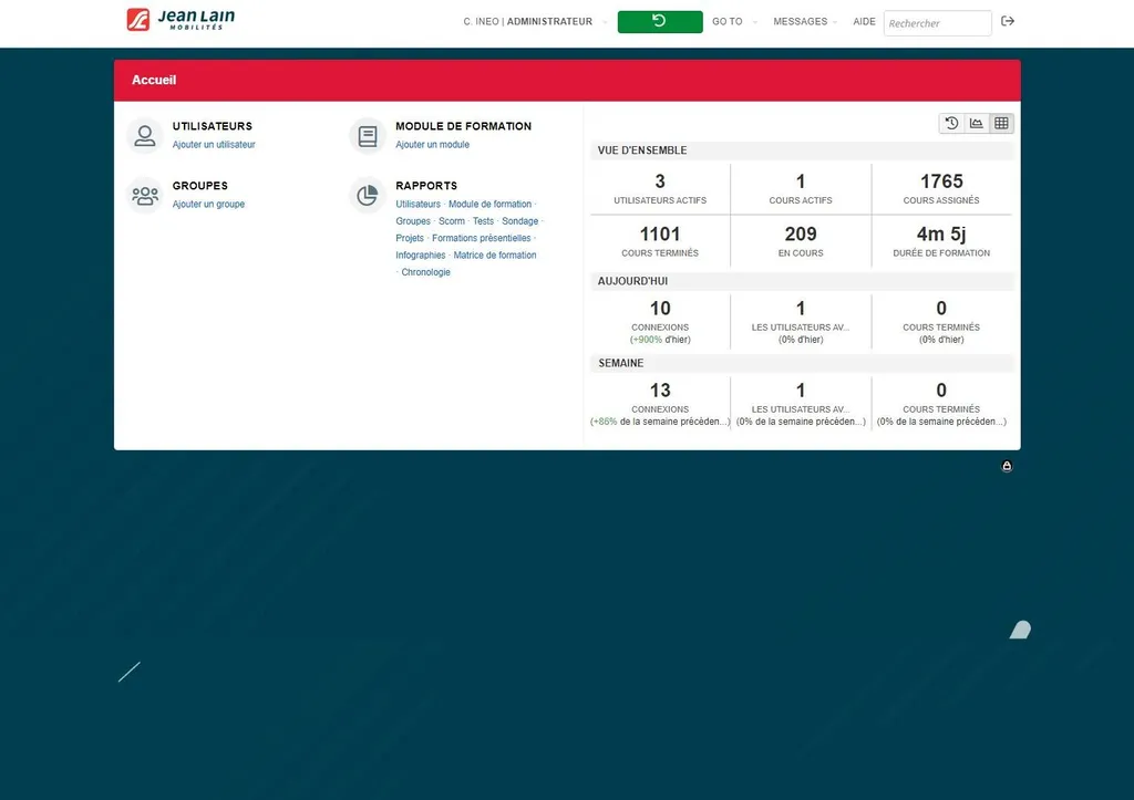 Plateforme LMS de communication interne pour un loueur de véhicules basé à Paris