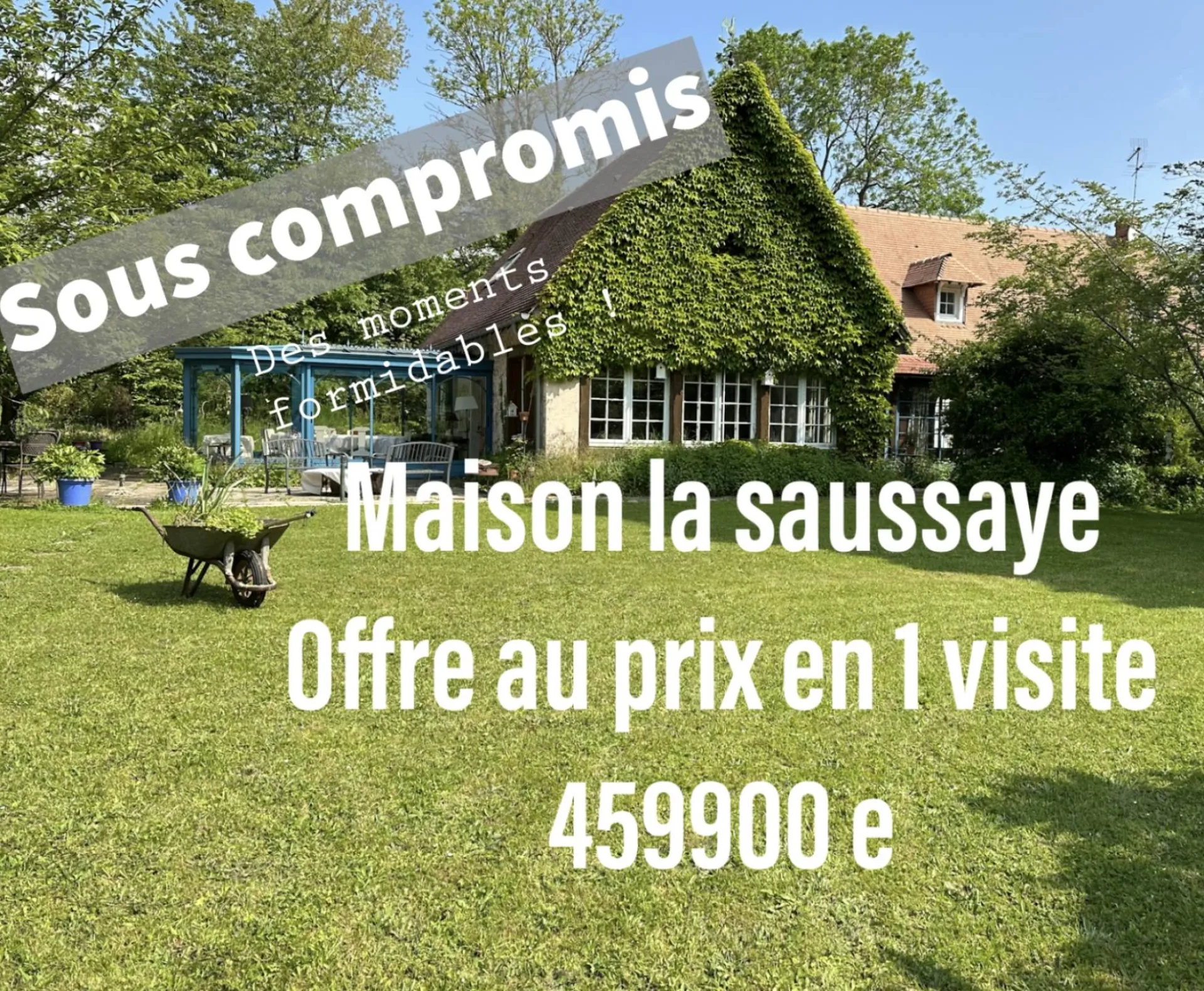 A vendre magnifique propriété sur 1 hectare de terrain sur la commune de LA SAUSSAYE