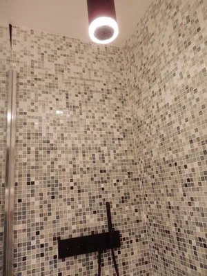 pomme de tete avec led integree noir mat