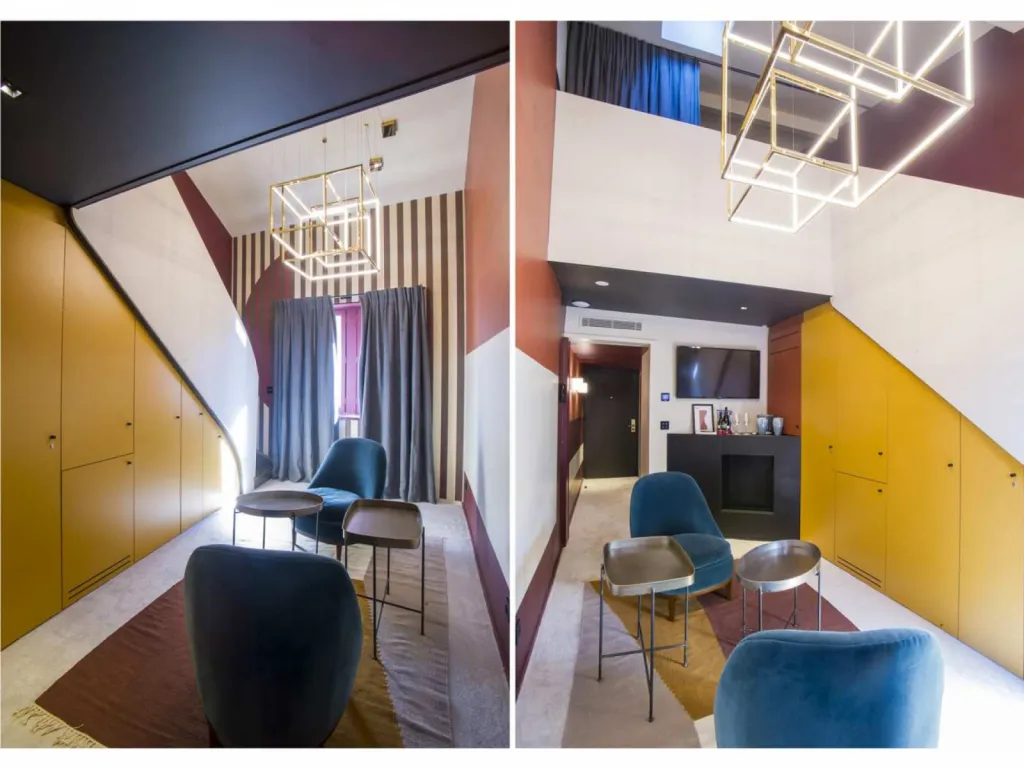 photographe d'architecture intérieure Mihotel La Tour Rose suite Terracotta salon