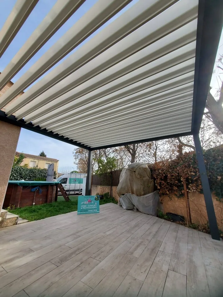 pergola sur mesure 4MX4M adossée deux poteaux Montpellier