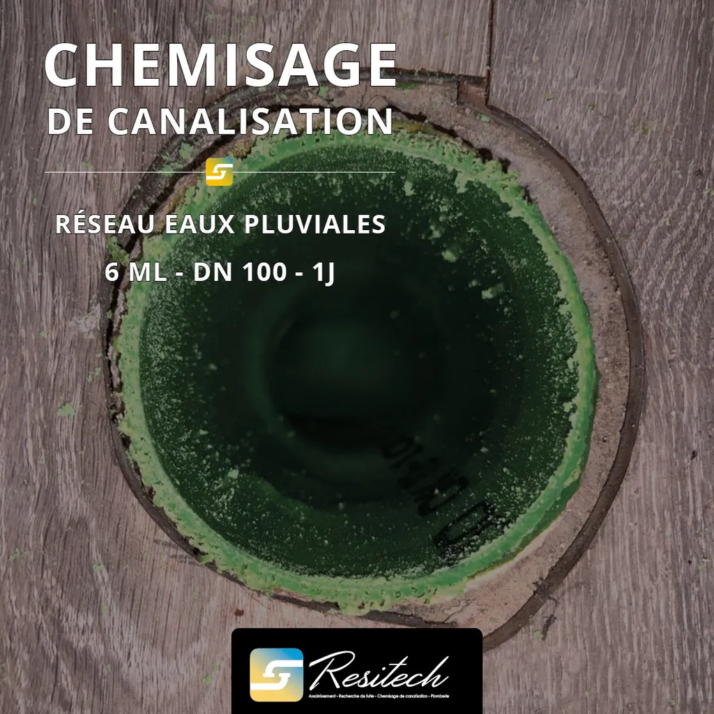 Chemisage d’un collecteur cassé d’Eaux Pluviales (EP) à Antibes 