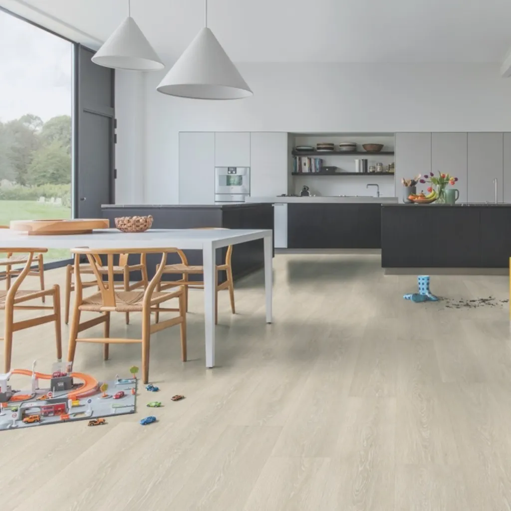 stratifié QUICKSTEP MJ3554 chêne de la vallée beige clair
