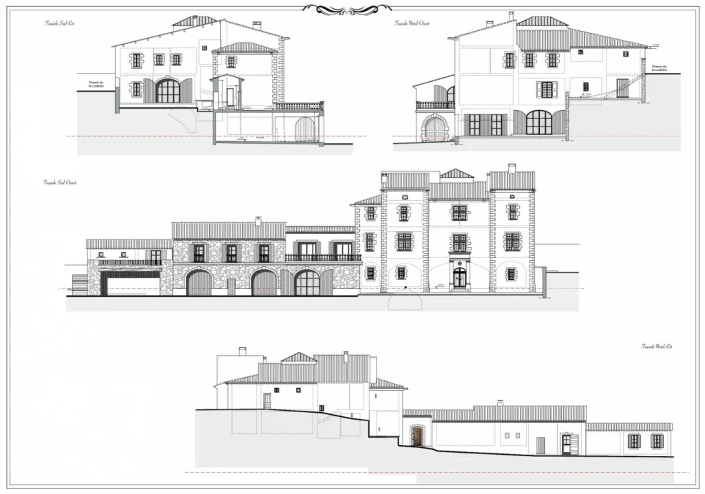 Projet façades Château de la Loubière Inspirations d'Intérieurs Provence