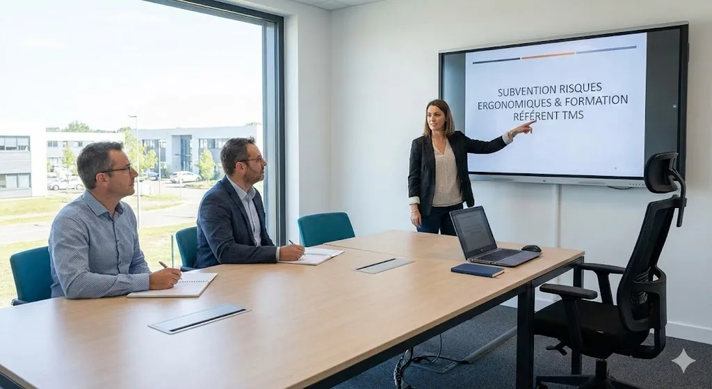 Devenir référent TMS en entreprise : tout savoir sur les prises en charge financières et le dispositif de subvention risques ergonomiques.