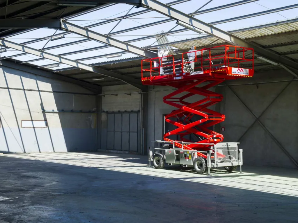 photographe chantier BTP plateforme élévatrice