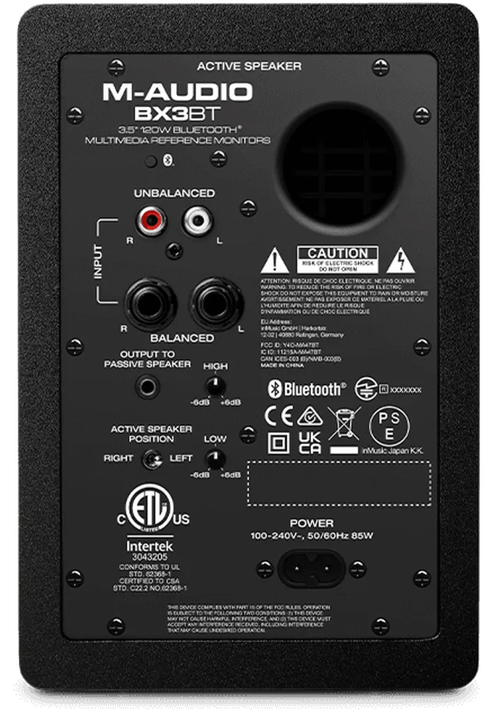 M-Audio BX3BT (la paire) - Paire d'enceintes de monitoring active en bluetooth
