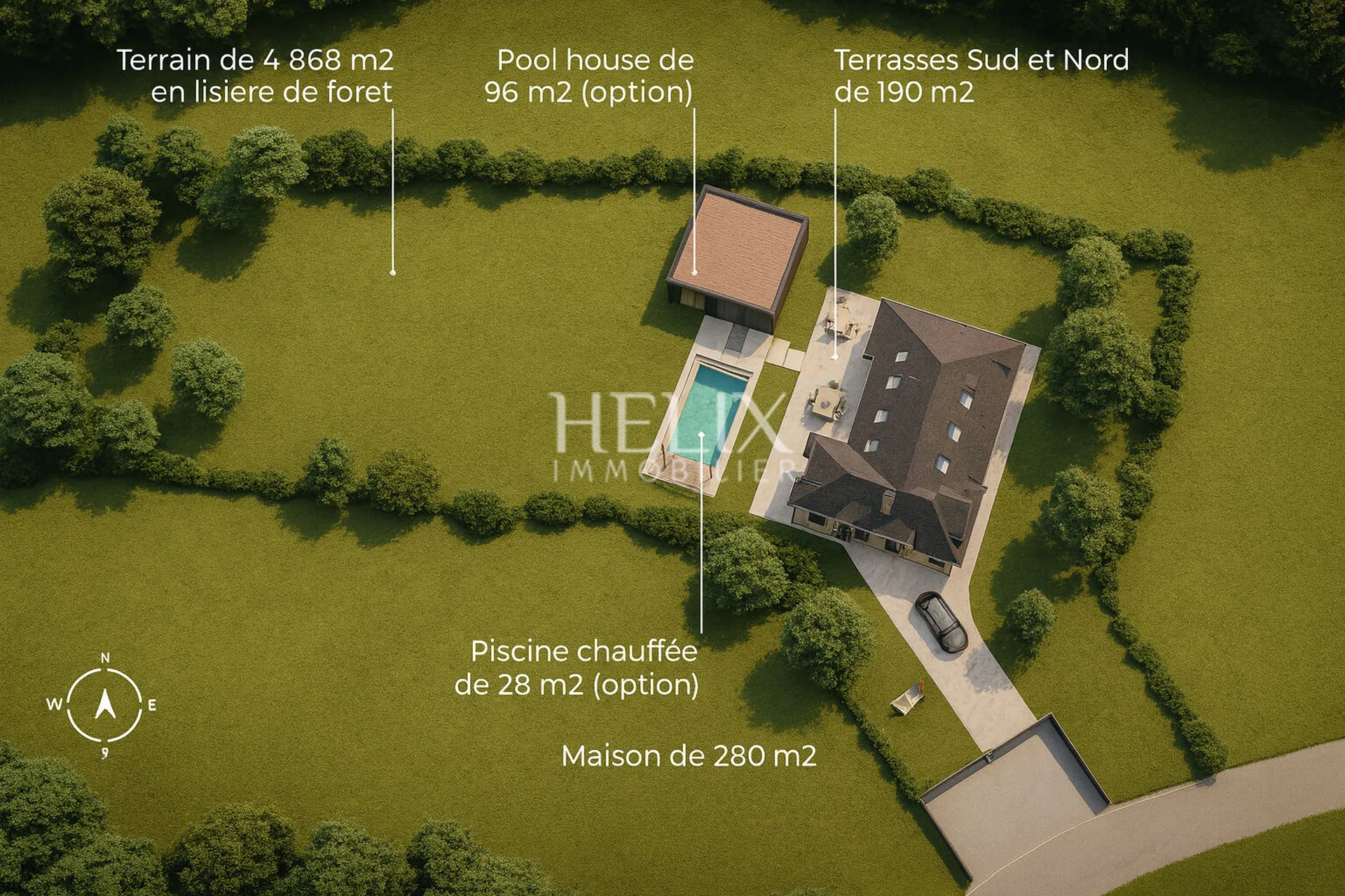 Aigremont proche chambourcy Idéalement située en lisière de forêt, une maison en pierre à vendre avec un grand terrain