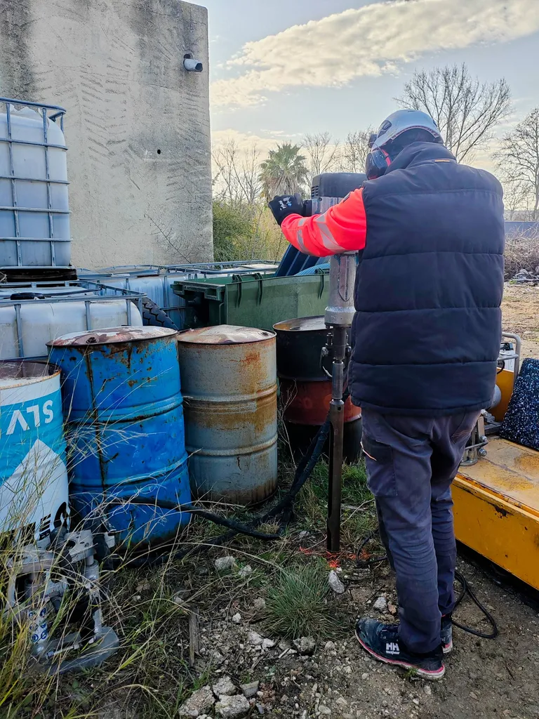 Sondage à la tarière portative 