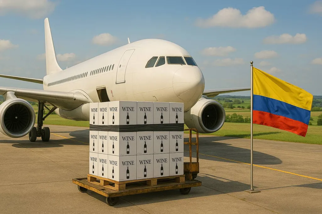 Gestion de l'envoi de bouteilles de vin et de champagne vers la Colombie