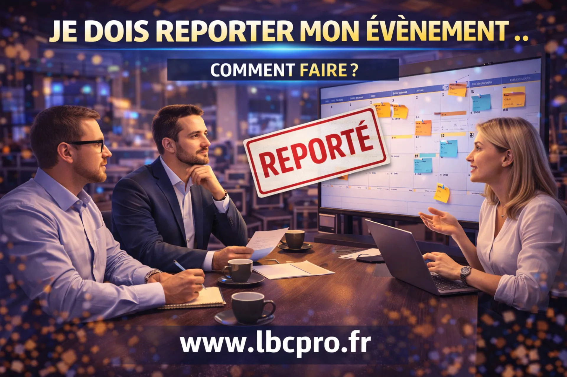 Je dois reporter mon évènement, comment faire ?