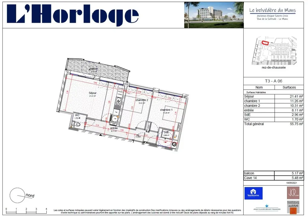 Programme immobilier neuf appartement à vendre le Mans avec des prestations de qualité