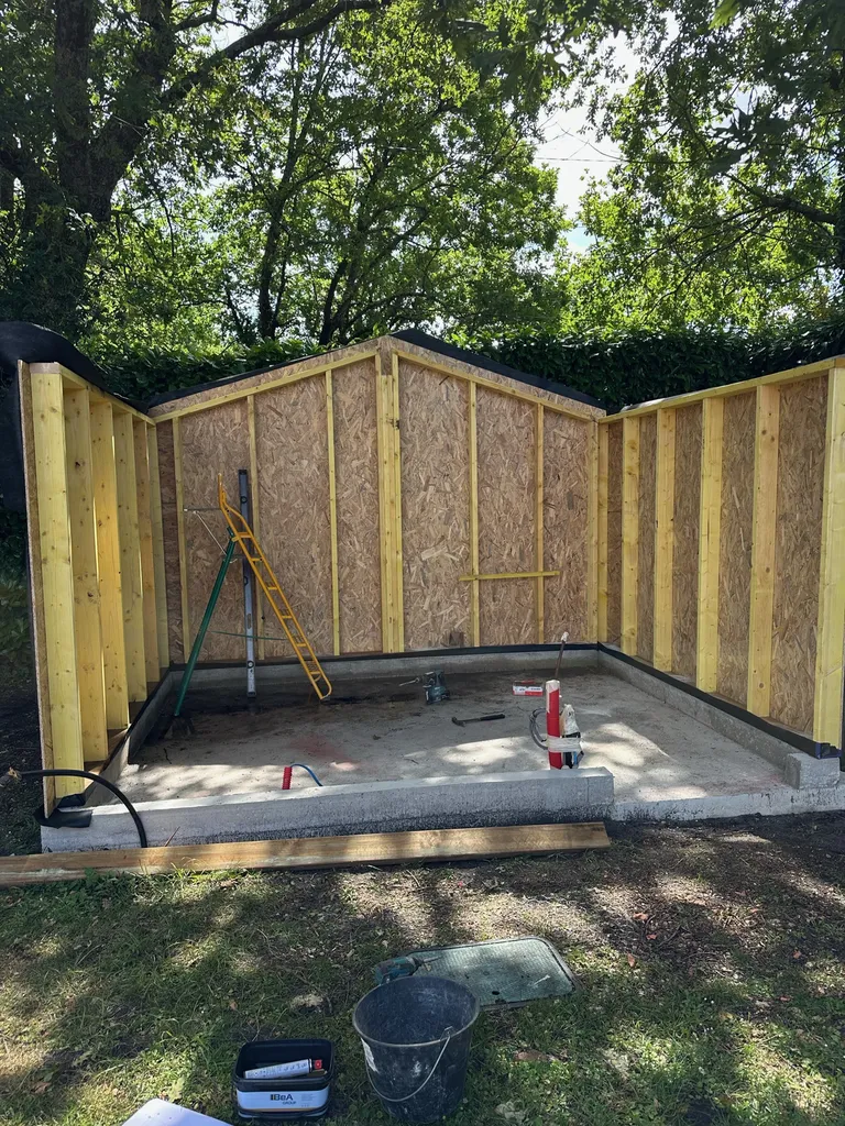 Création d'un cabanon de jardin en ossature bois à Saint-Eulalie 33560