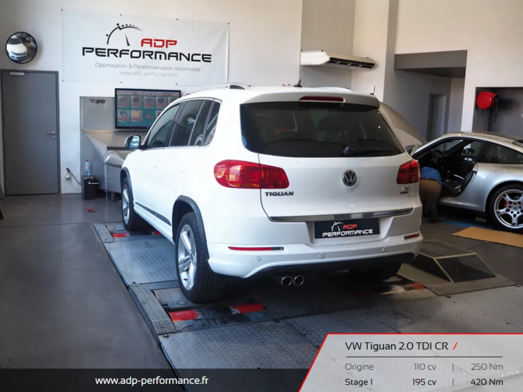 Reprogrammation moteur Les Pennes Mirabeau - Volkswagen Tiguan 2.0 TDI CR 110 cv - ADP Performance