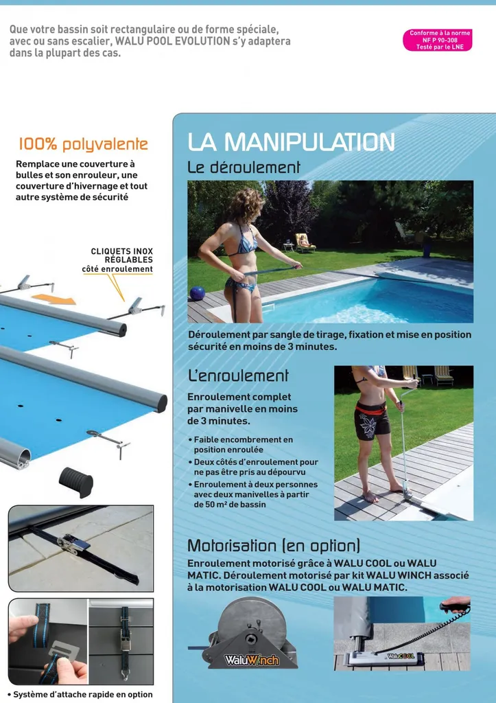 COUVERTURE A BARRES - WALU POOL MODELE EVOLUTION