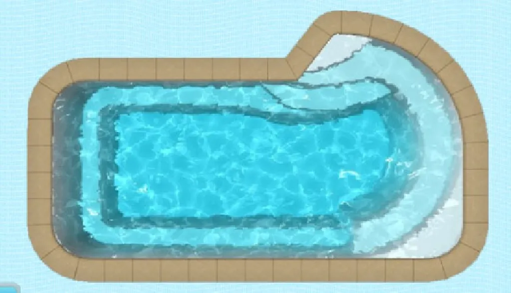 Piscine coque polyester fond en plat de dimension 6 x 3.5 /2.9 prof 1.6 (S630) AMERICANO à Fauville en Caux 76640