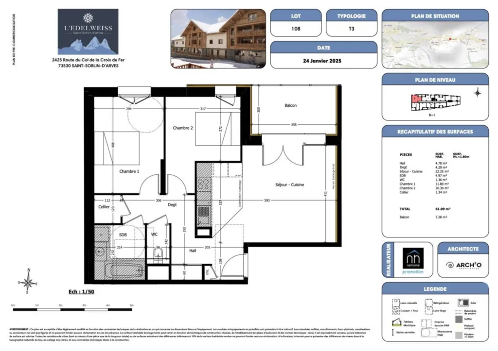 Appartement T3 à vendre à Saint-Sorlin-d'Arves avec une vue Montagne et Accès Ski aux Sybelles