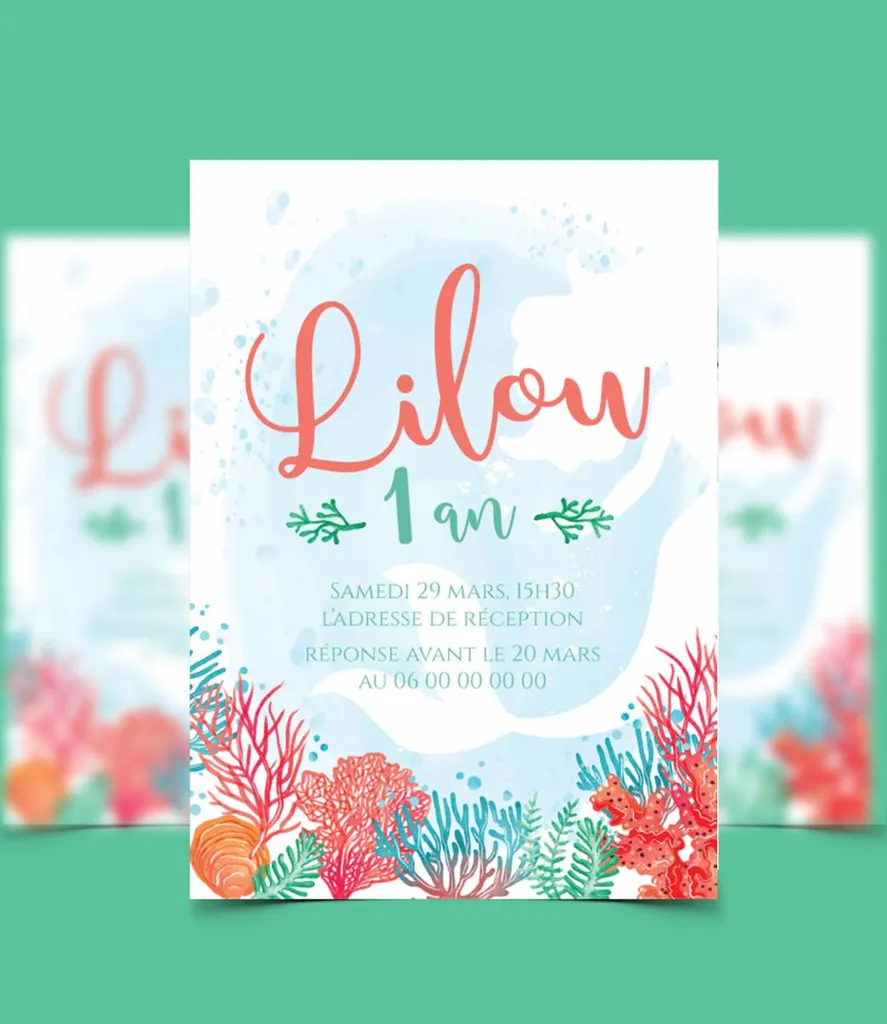 anniversaire theme sirene ocean