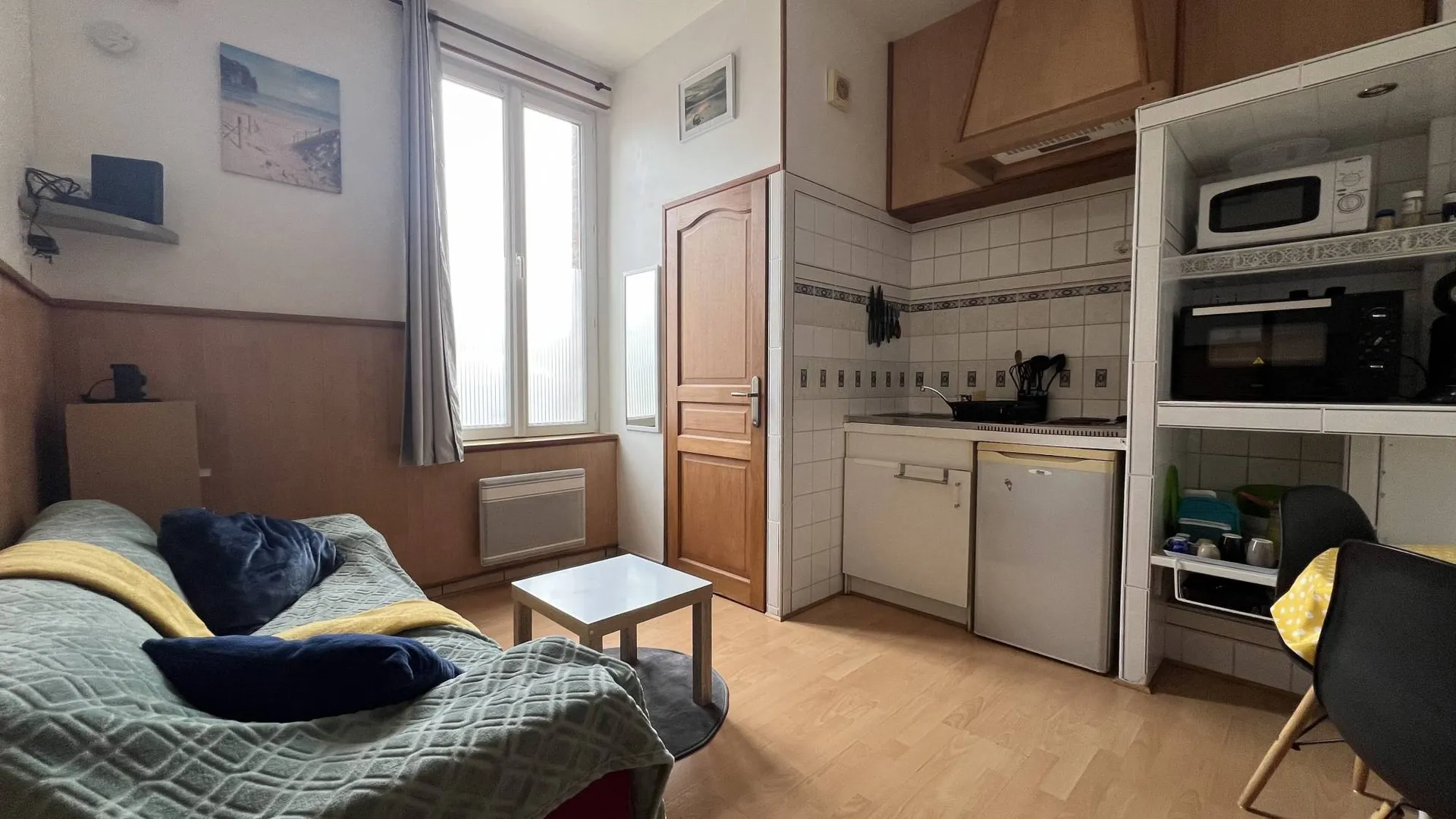 A vendre le Tréport 76470 appartement de 19.40 m², salon séjour, 1chambre, SDE