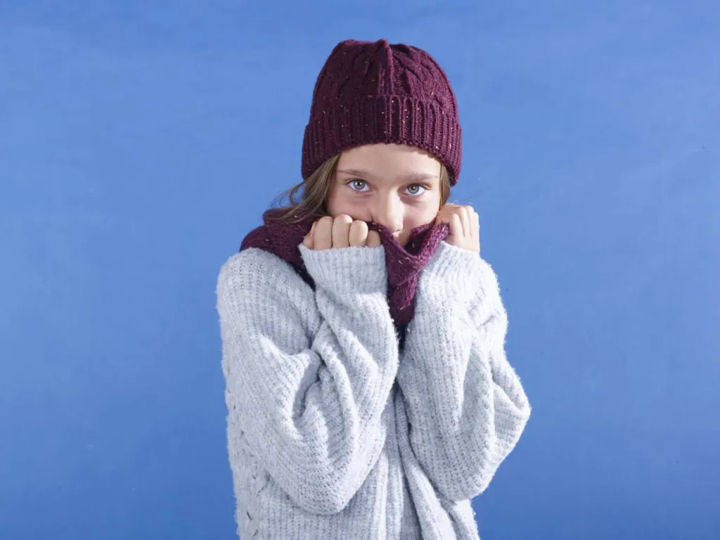 Photographe bonnet écharpe sur modèle My Textile company