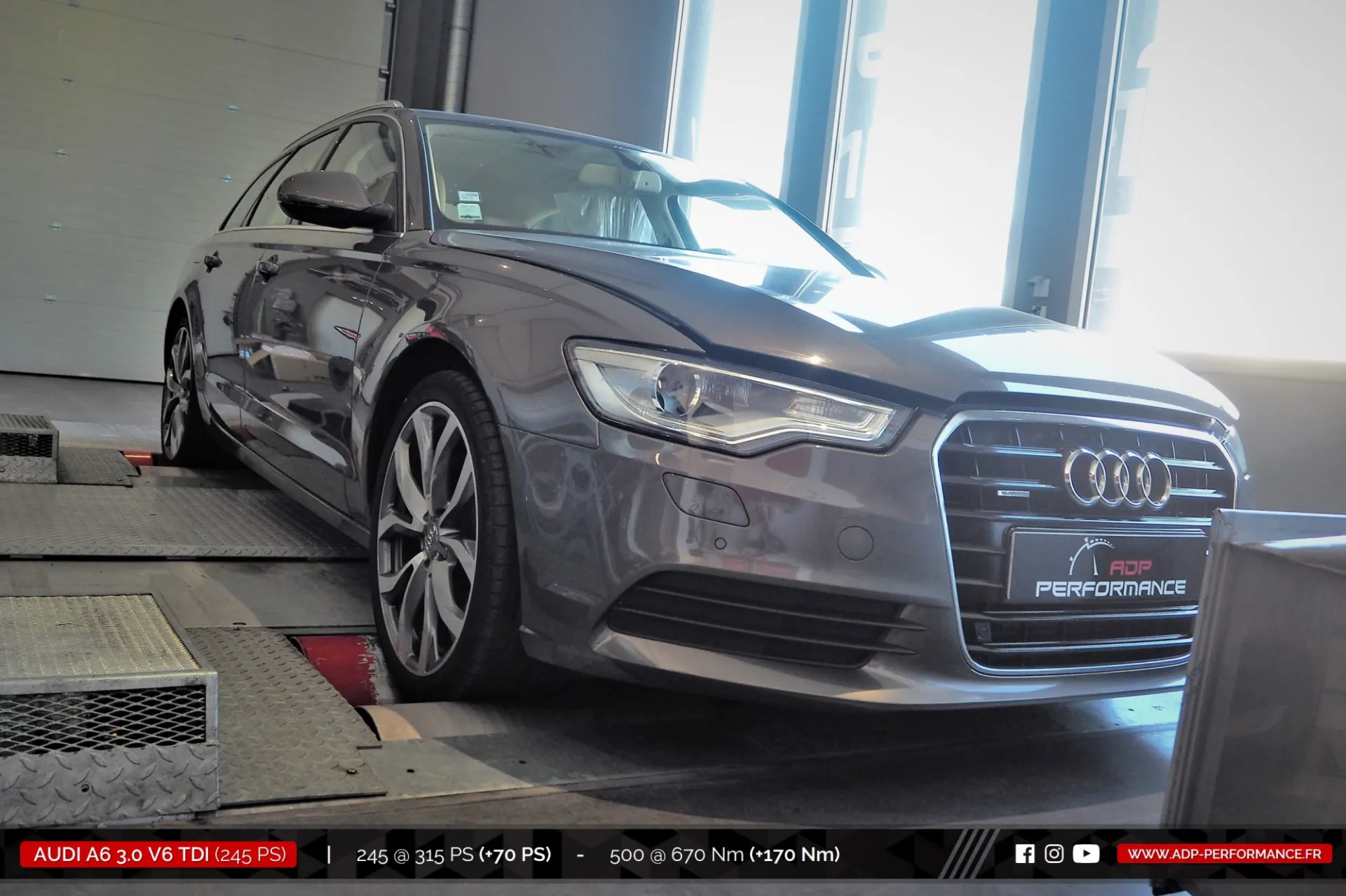 Reprogrammation moteur Stage 2 Salon de Provence - Audi A6 3.0 V6 TDI 245cv- ADP Performance
