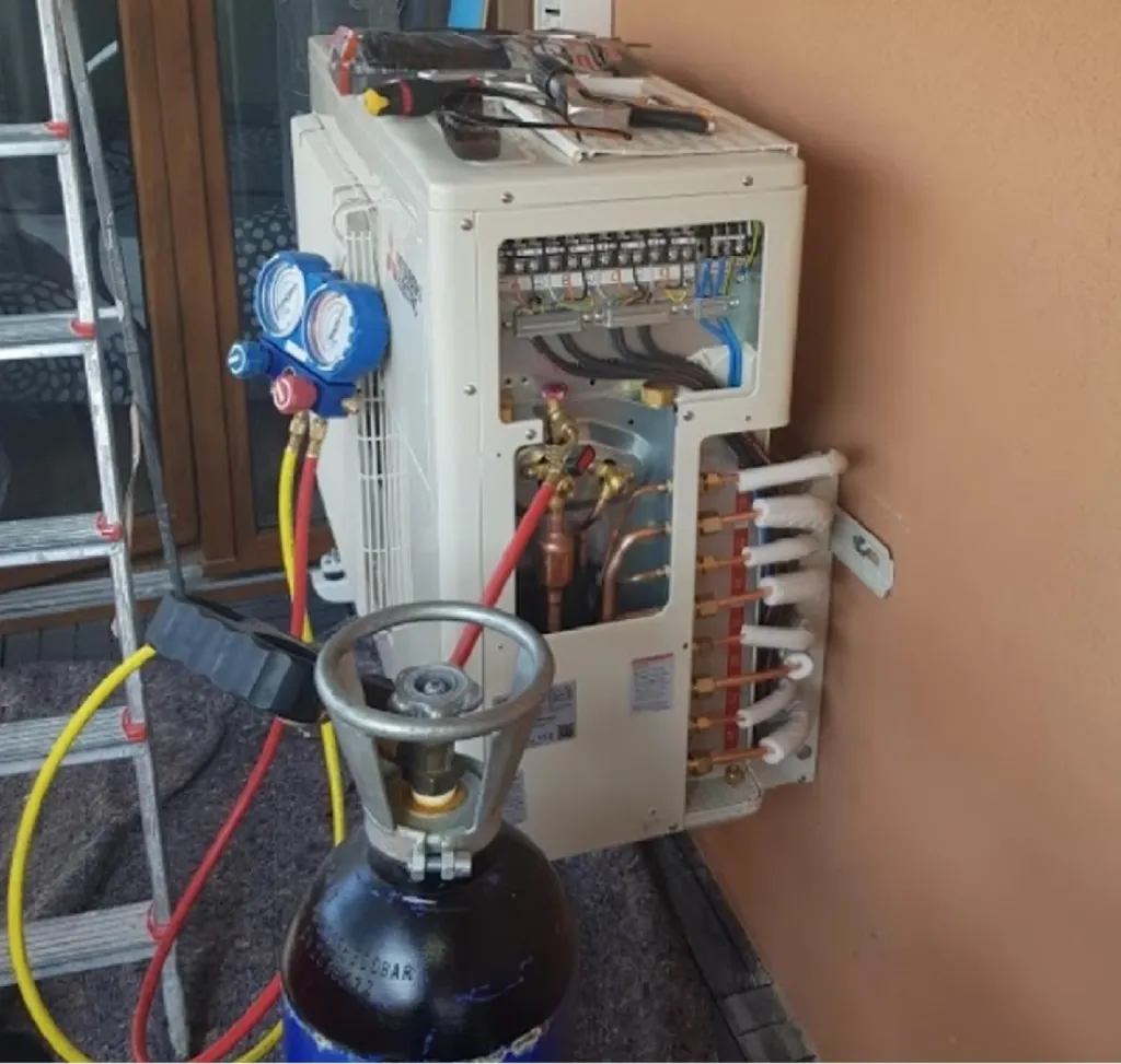 Mise en service d'un multi split 4 sortie Mitsubishi