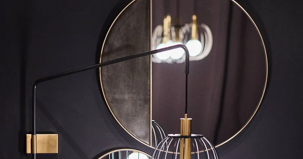 Grand miroir rond décoratif magasin à hyères près de Toulon